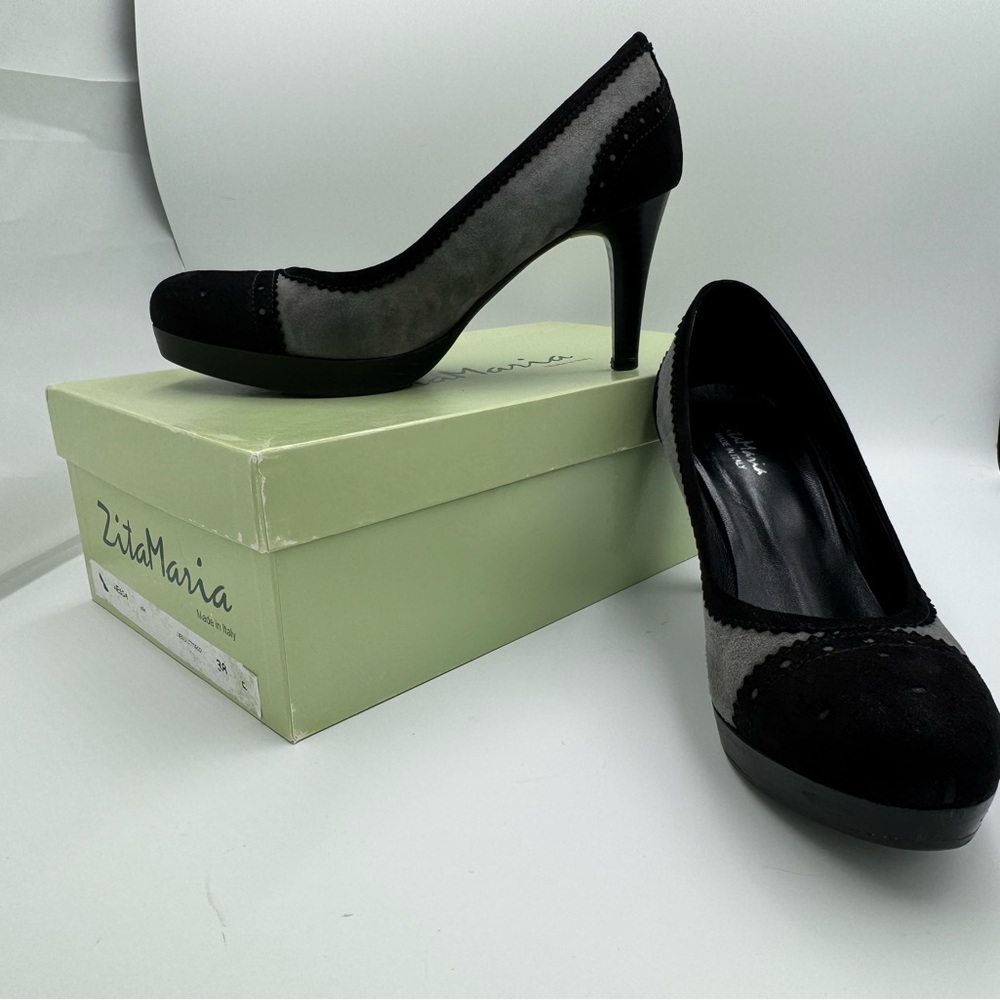 Elegant Black and Gray Heels